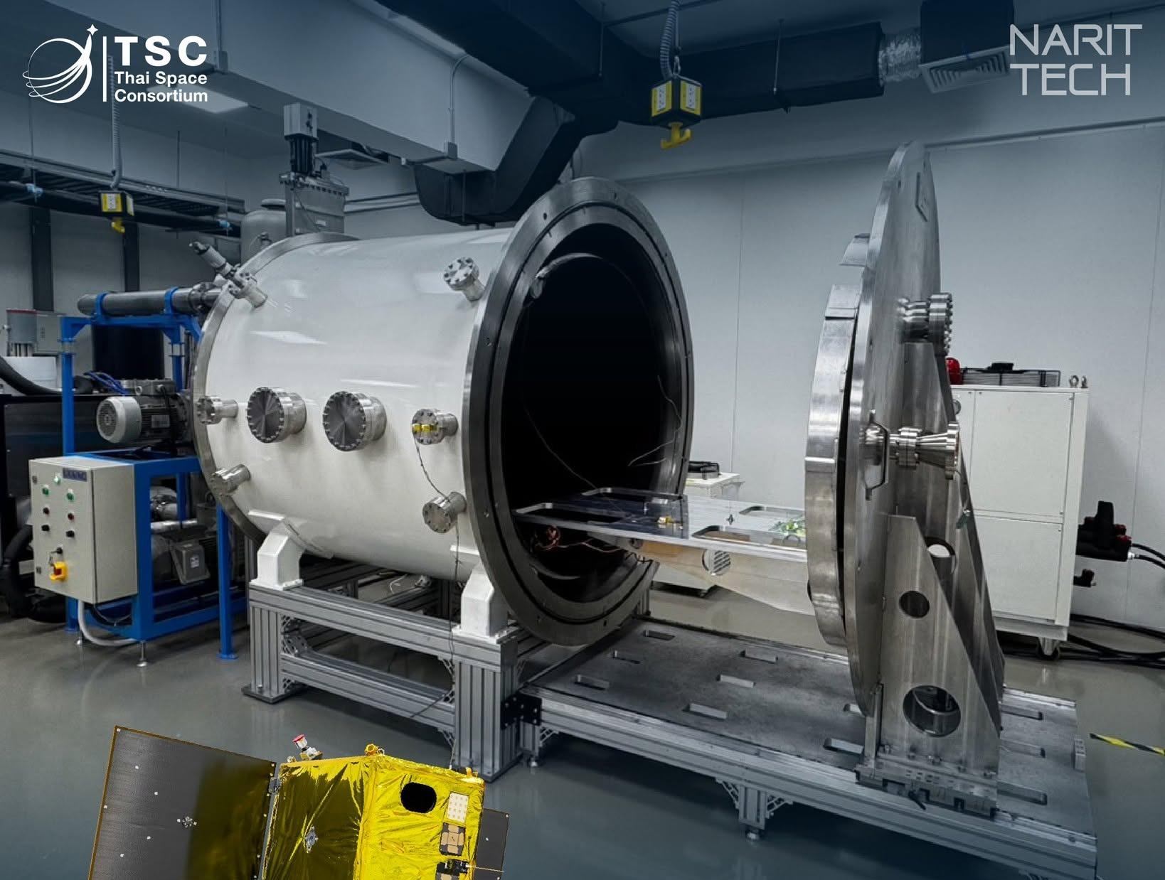 ระบบทดสอบสภาวะการทำงานของดาวเทียมวิจัยอวกาศ  Thermal Vacuum Chamber (TVC)