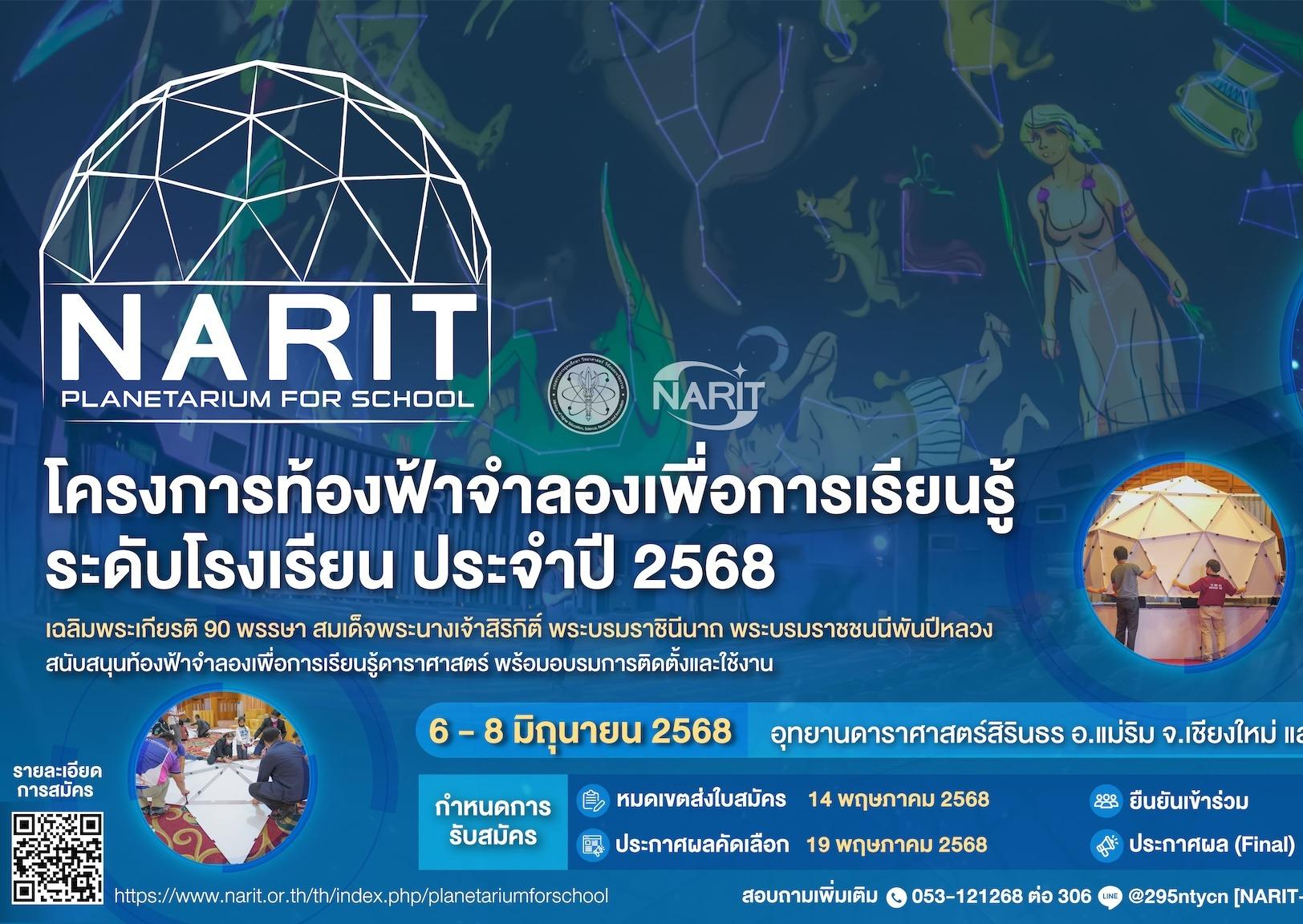 โครงการท้องฟ้าจำลองเพื่อการเรียนรู้ระดับโรงเรียน ประจำปี 2568