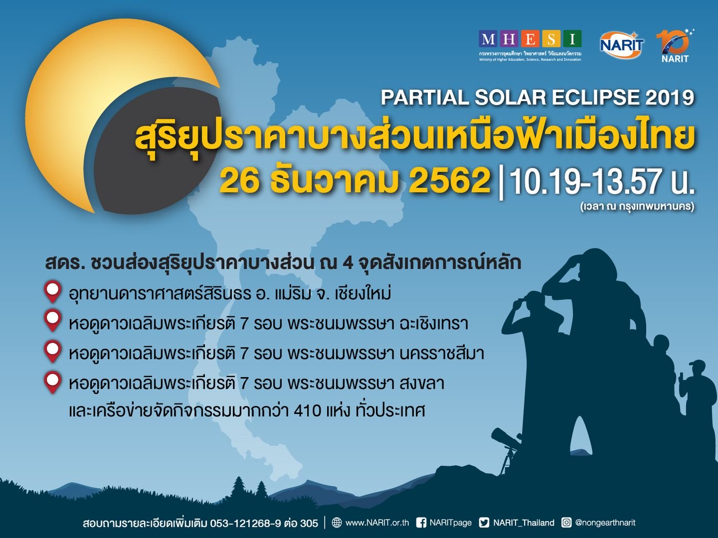26 ธันวา ชวนจับตา “สุริยุปราคาบางส่วนเหนือฟ้าเมืองไทย” ส่งท้ายปี