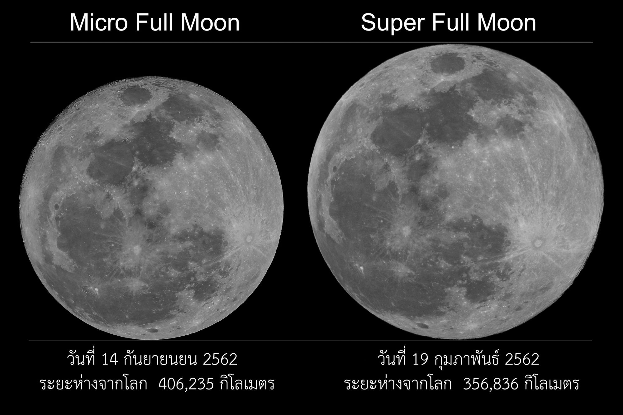 ภาพถ่าย Micro Full Moon ของปี 2562